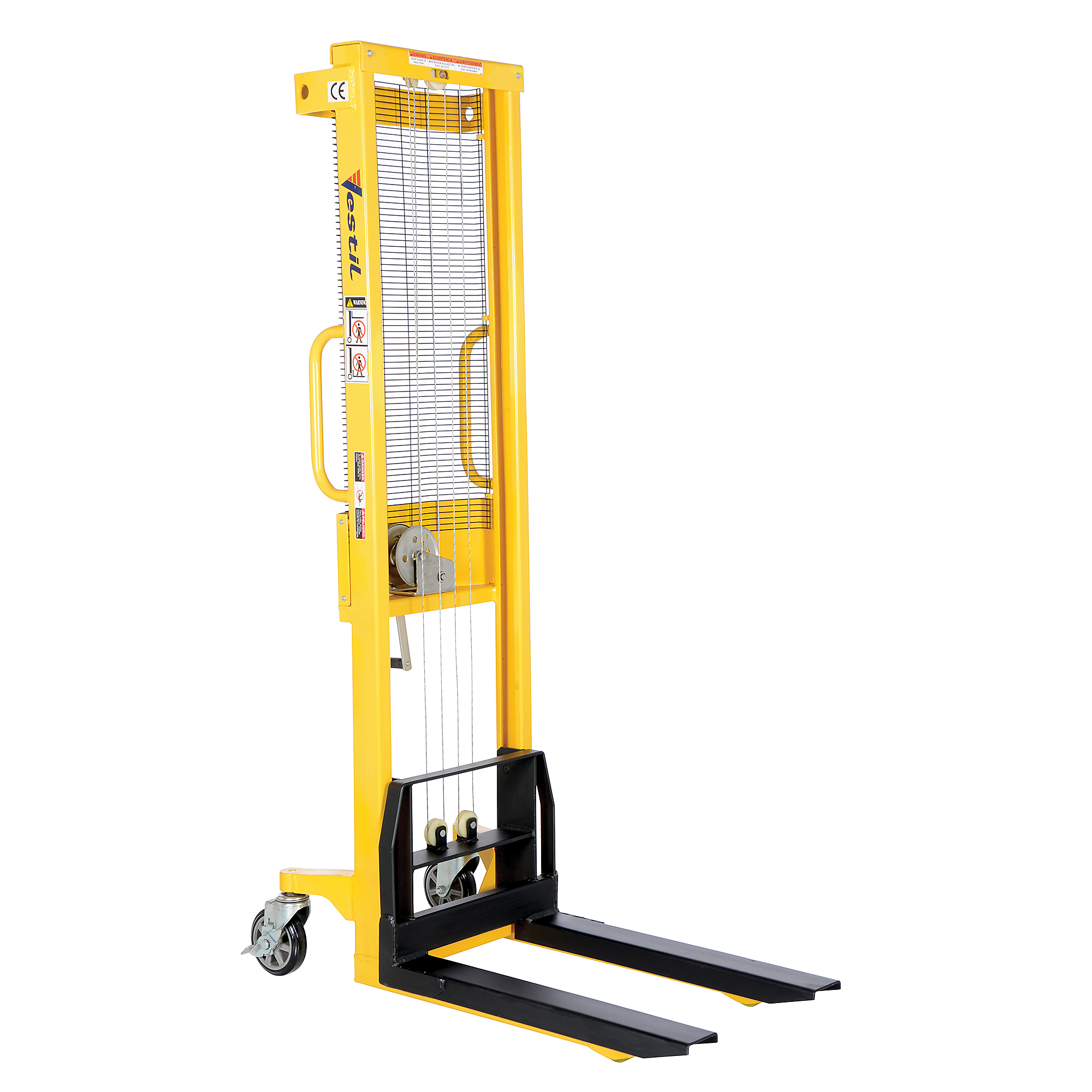 Vestil Manual Hand Winch Fixed Stacker, Capacity 770, Raised Height 59, Lowered Height 1.5625, Model# VWS-770-FF